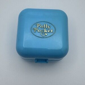 Polly Pocket Vintage 1991 Polly's Dinnertime Ring & Ring Case Bluebird COMPLETE